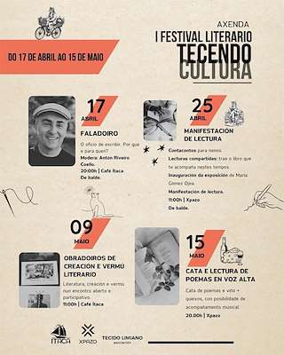 Fechas, información, programa, cartel, imágenes, mapa y ubicación de I Festival Literario Tecendo Cultura (2026)  en  Xinzo de Limia