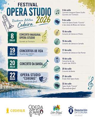 Fechas, información, programa, cartel, imágenes, mapa y ubicación de Festival Ópera Studio (2026)  en  Cedeira