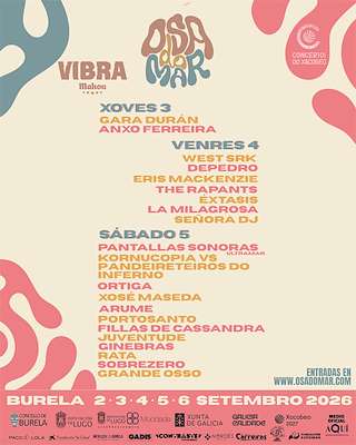 Fechas, información, programa, cartel, imágenes, mapa y ubicación de Festival Osa do Mar (2026) en Burela