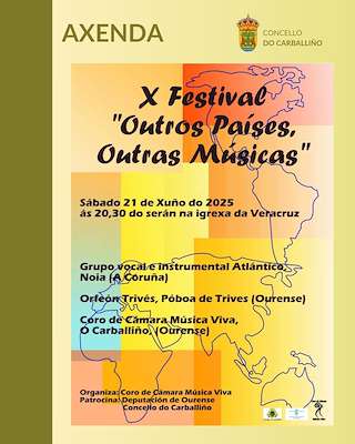 Fechas, información, programa, cartel, imágenes, mapa y ubicación de X Festival Outros Países, Outras Músicas   en  O Carballiño
