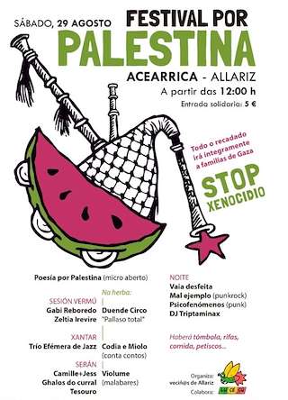 Fechas, información, programa, cartel, imágenes, mapa y ubicación de Festival por Palestina (2026)  en  Allariz