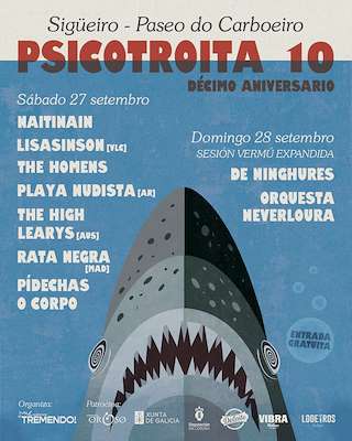 Fechas, información, programa, cartel, imágenes, mapa y ubicación de Festival Psicotroita 10 (2025)  en  Oroso
