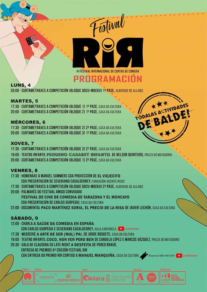 Festival RIR- VI Festival Internacional de Curtas de Comedia en Allariz