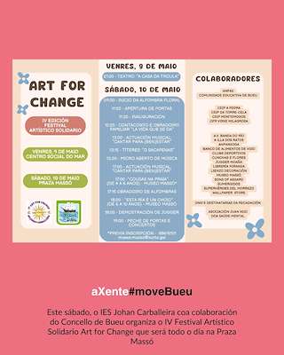 Fechas, información, programa, cartel, imágenes, mapa y ubicación de IV Festival Solidario Art For Change  en  Bueu