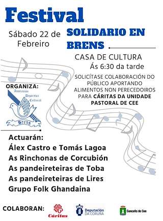 Fechas, información, programa, cartel, imágenes, mapa y ubicación de Festival Solidario de Brens  en  Cee