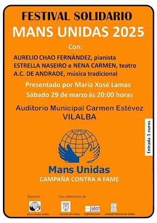 Fechas, información, programa, cartel, imágenes, mapa y ubicación de Festival Solidario Mans Unidas  en  Vilalba