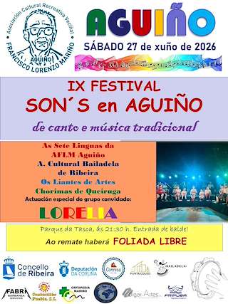 Fechas, información, programa, cartel, imágenes, mapa y ubicación de IX Festival Son´s en Aguiño (2026) en Ribeira