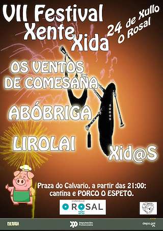 Fechas, información, programa, cartel, imágenes, mapa y ubicación de VII Festival Xente Xida   en  O Rosal