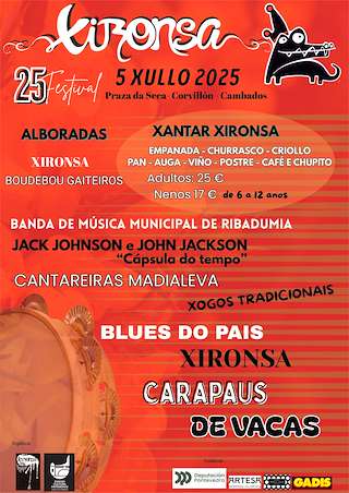 Fechas, información, programa, cartel, imágenes, mapa y ubicación de XXV Festival Xironsa de Corvillón  en  Cambados