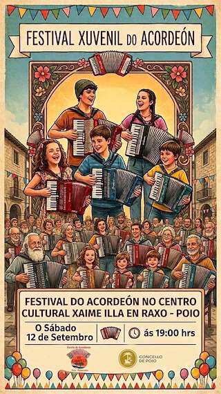 Fechas, información, programa, cartel, imágenes, mapa y ubicación de Festival Xuvenil do Acordeón (2026)  en  Poio