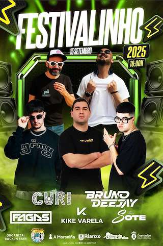 Fechas, información, programa, cartel, imágenes, mapa y ubicación de Festivaliño das Peñas  en  Rianxo