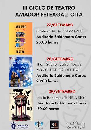 Fechas, información, programa, cartel, imágenes, mapa y ubicación de Feteagal - III Ciclo de Teatro Amador  en  Cee