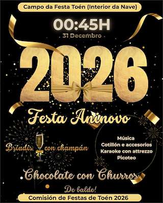Fechas, información, programa, cartel, imágenes, mapa y ubicación de Fiesta de Año Nuevo  en  Toén