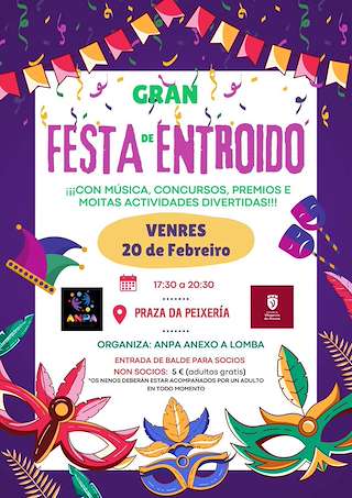 Fechas, información, programa, cartel, imágenes, mapa y ubicación de Fiesta de Carnaval del Anexo A Lomba  (2026)  en  Vilagarcía de Arousa