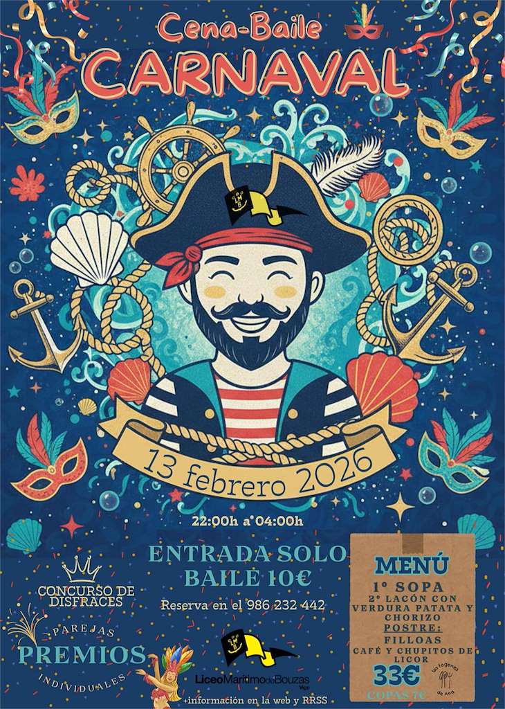 Fiesta de Carnaval del Liceo Marítimo de Bouzas (2026) en Vigo