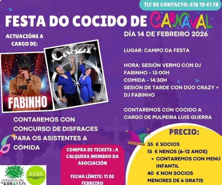 Fiesta de Cocido de Carnaval de Entrecruces en Carballo