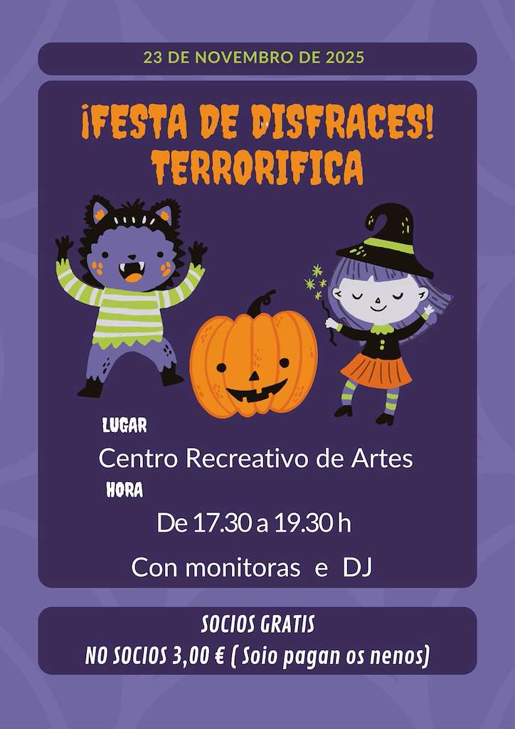 Fiesta de Disfraces Terrorífica de Artes (2025) en Ribeira