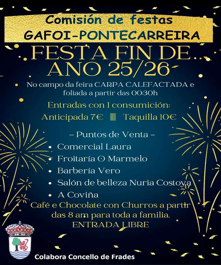 Fiesta de Fin de Año de Gafoi-Pontecarreira  (2025) en Frades