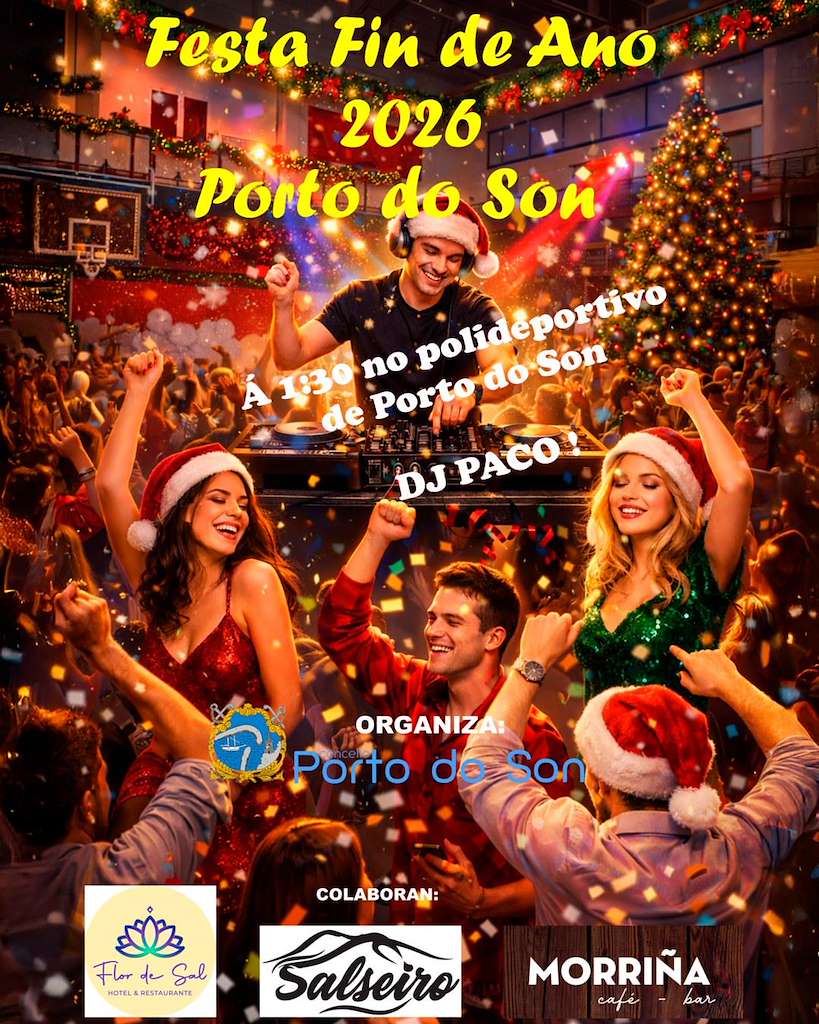 Fiesta de Fin de Año  en O Porto do Son