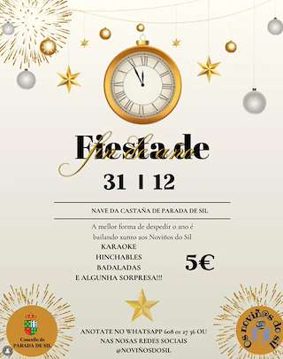 Fechas, información, programa, cartel, imágenes, mapa y ubicación de Fiesta de Fin de Año  (2025)  en  Parada de Sil