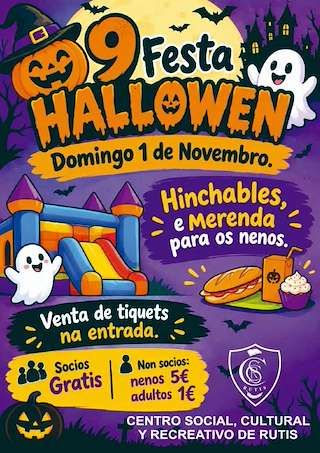 Fechas, información, programa, cartel, imágenes, mapa y ubicación de Fiesta de Halloween de Rutis (2026)  en  Culleredo