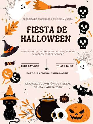 Fechas, información, programa, cartel, imágenes, mapa y ubicación de Fiesta de Halloween de Santa Mariña do Monte (2025)  en  Ourense