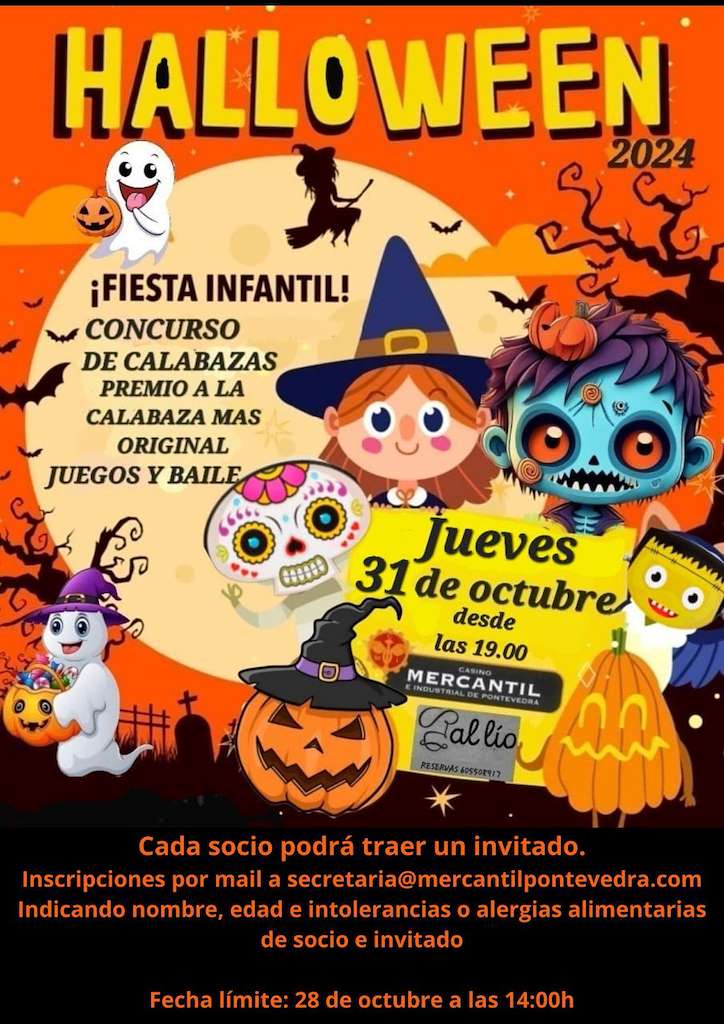 Fiesta de Halloween del Casino Mercantil en Pontevedra