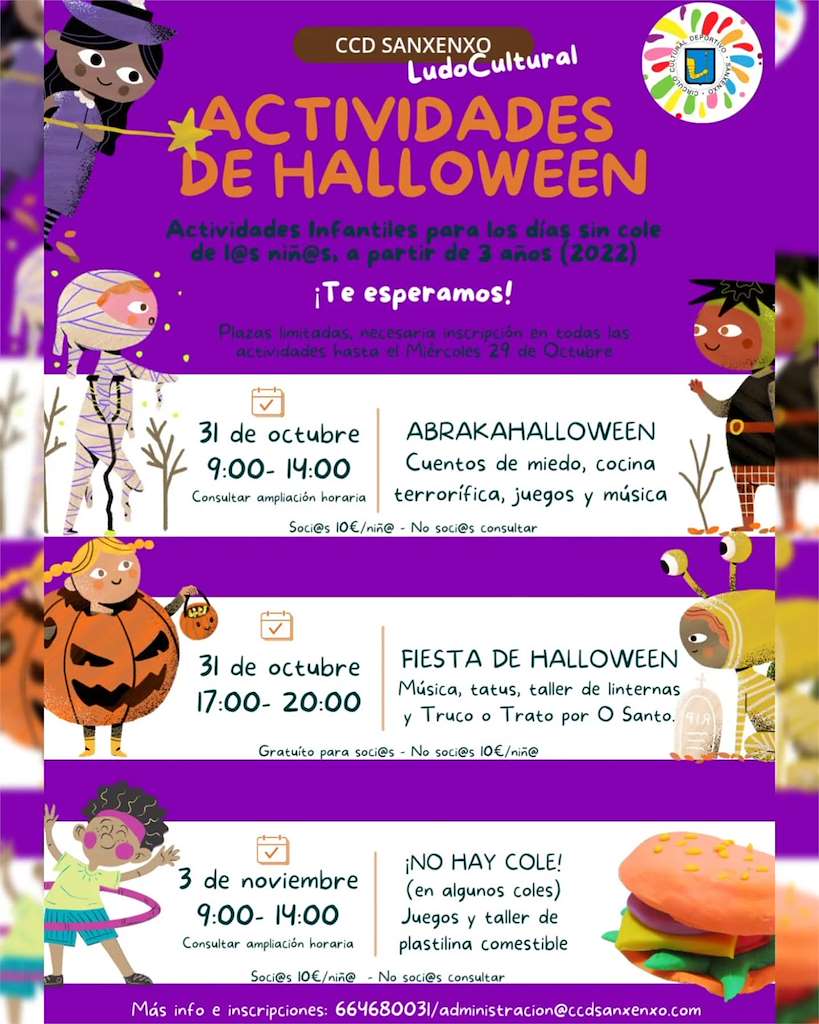 Fiesta de Halloween en Sanxenxo