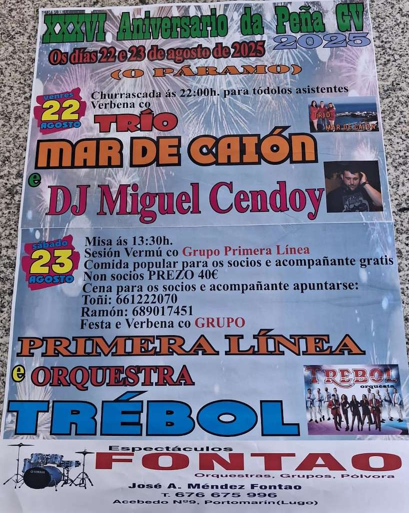 XXXVI Fiesta de la Peña G.V. (2025) en O Páramo