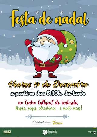 Fechas, información, programa, cartel, imágenes, mapa y ubicación de Fiesta de Navidad de Ventosela (2025)  en  Redondela