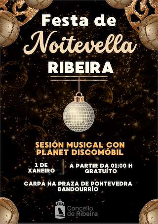 Fechas, información, programa, cartel, imágenes, mapa y ubicación de Fiesta de Nochevieja (2025)  en  Ribeira