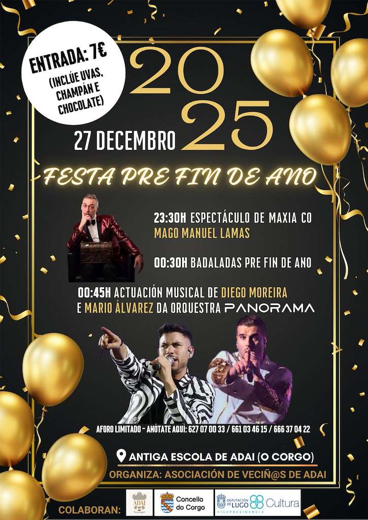 Fiesta de Pre Fin de Año de Adai (2025) en O Corgo