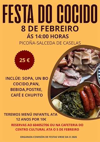 Fechas, información, programa, cartel, imágenes, mapa y ubicación de Fiesta del Cocido de Picoña (2026)  en  Salceda de Caselas