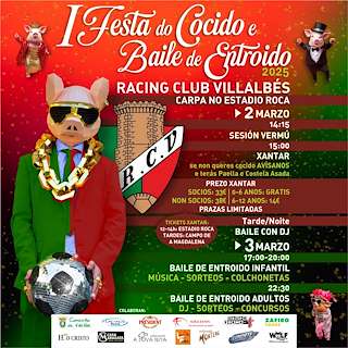 Fechas, información, programa, cartel, imágenes, mapa y ubicación de I Fiesta del Cocido y Baile de Carnaval del Racing Club Villalbés   en  Vilalba