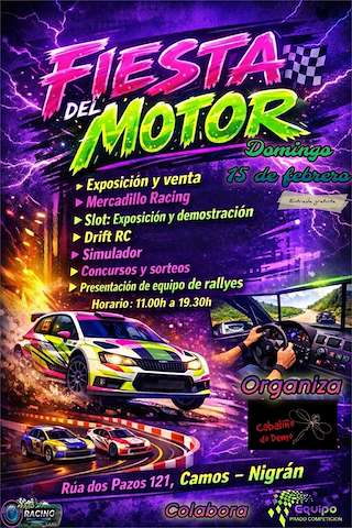 Fechas, información, programa, cartel, imágenes, mapa y ubicación de Fiesta del Motor de Camos (2026) en Nigrán