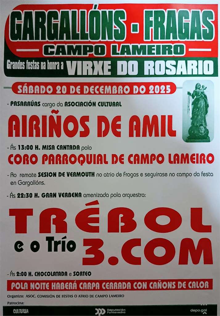Fiesta del Rosario de Gargallóns en O Campo Lameiro