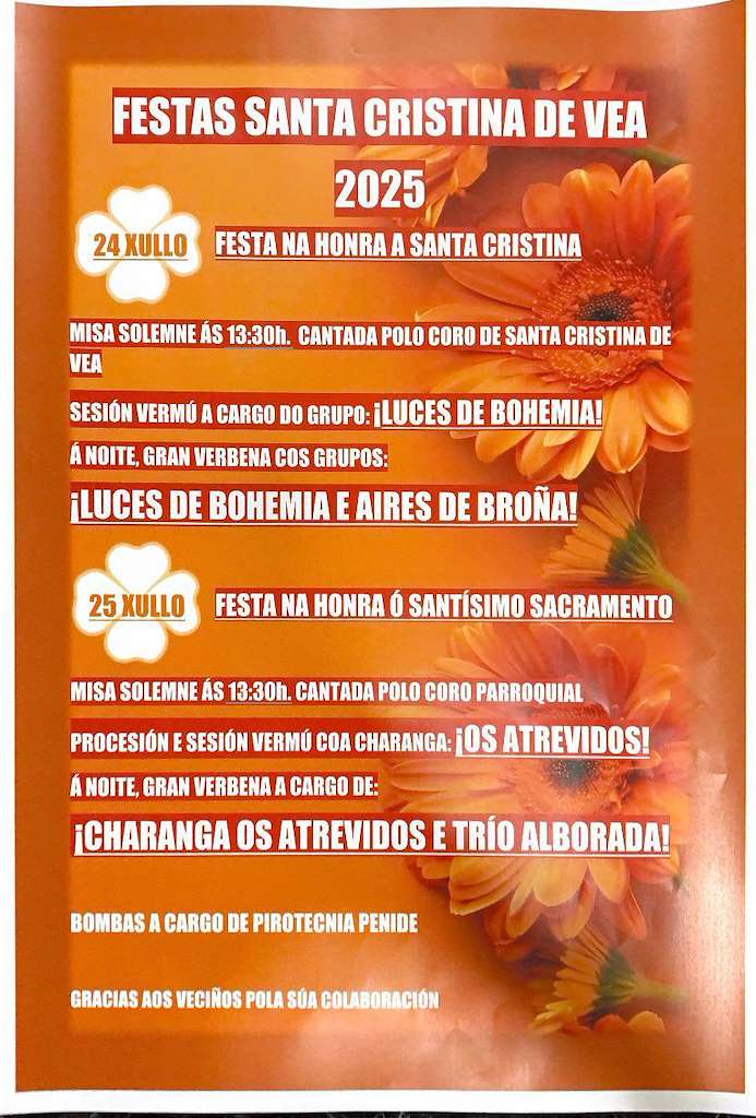 Fiesta del Santísimo Sacramento y Santa Cristina de Vea en A Estrada