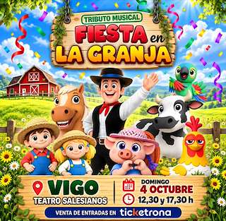 Fechas, información, programa, cartel, imágenes, mapa y ubicación de Fiesta en la Granja - Tributo Musical (2026)  en  Vigo