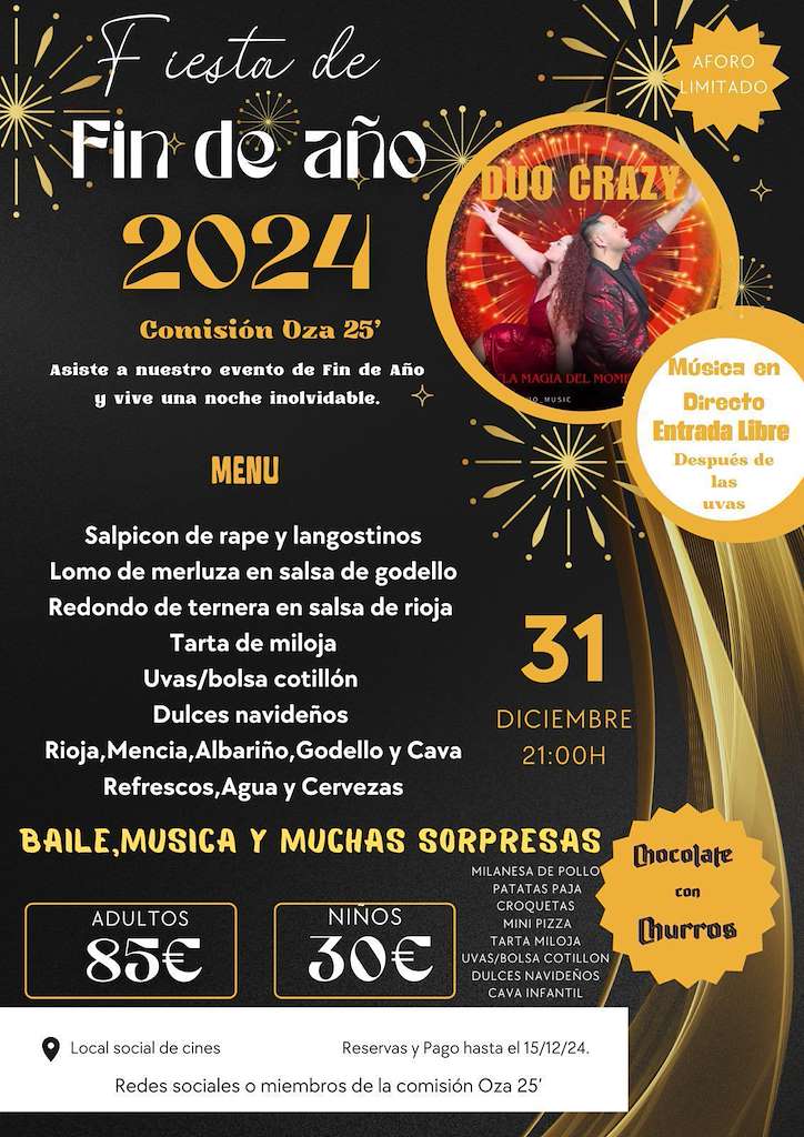 Fiesta Fin de Año en Oza Cesuras