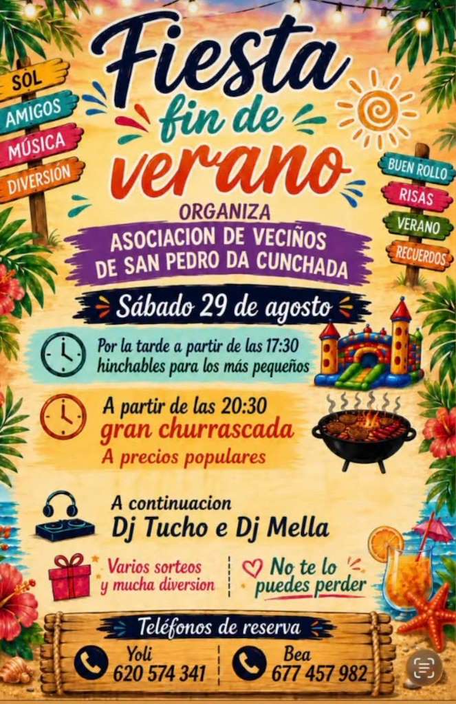 Fiesta Fin de Verano de Cunchada (2026) en O Rosal