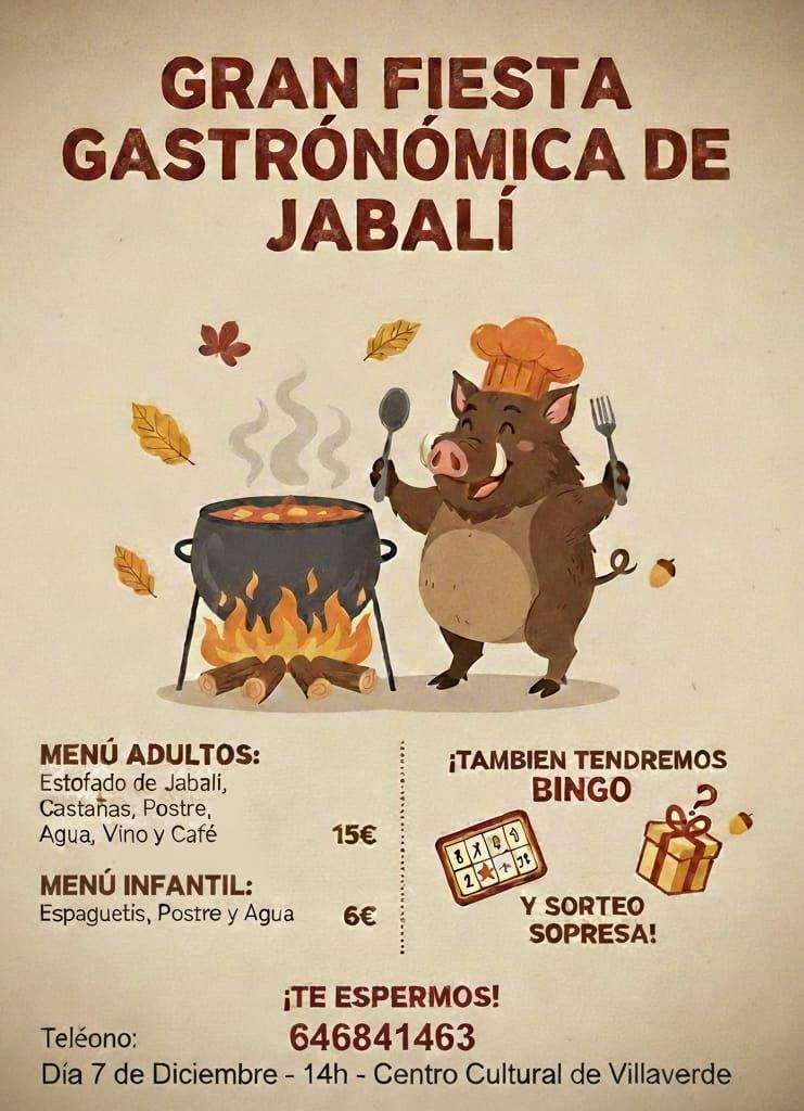 Fiesta Gastronómica de Jabalí de Villaverde en Melón