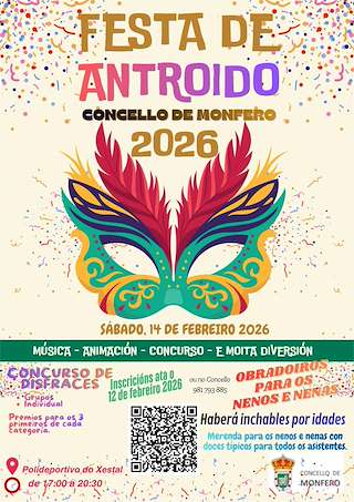 Fechas, información, programa, cartel, imágenes, mapa y ubicación de Fiesta Infantil de Carnaval (2026) en Monfero
