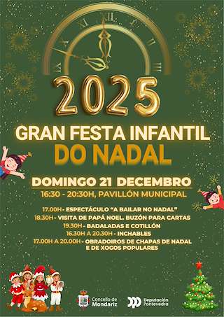 Fechas, información, programa, cartel, imágenes, mapa y ubicación de Fiesta Infantil de Navidad  (2025)  en  Mondariz