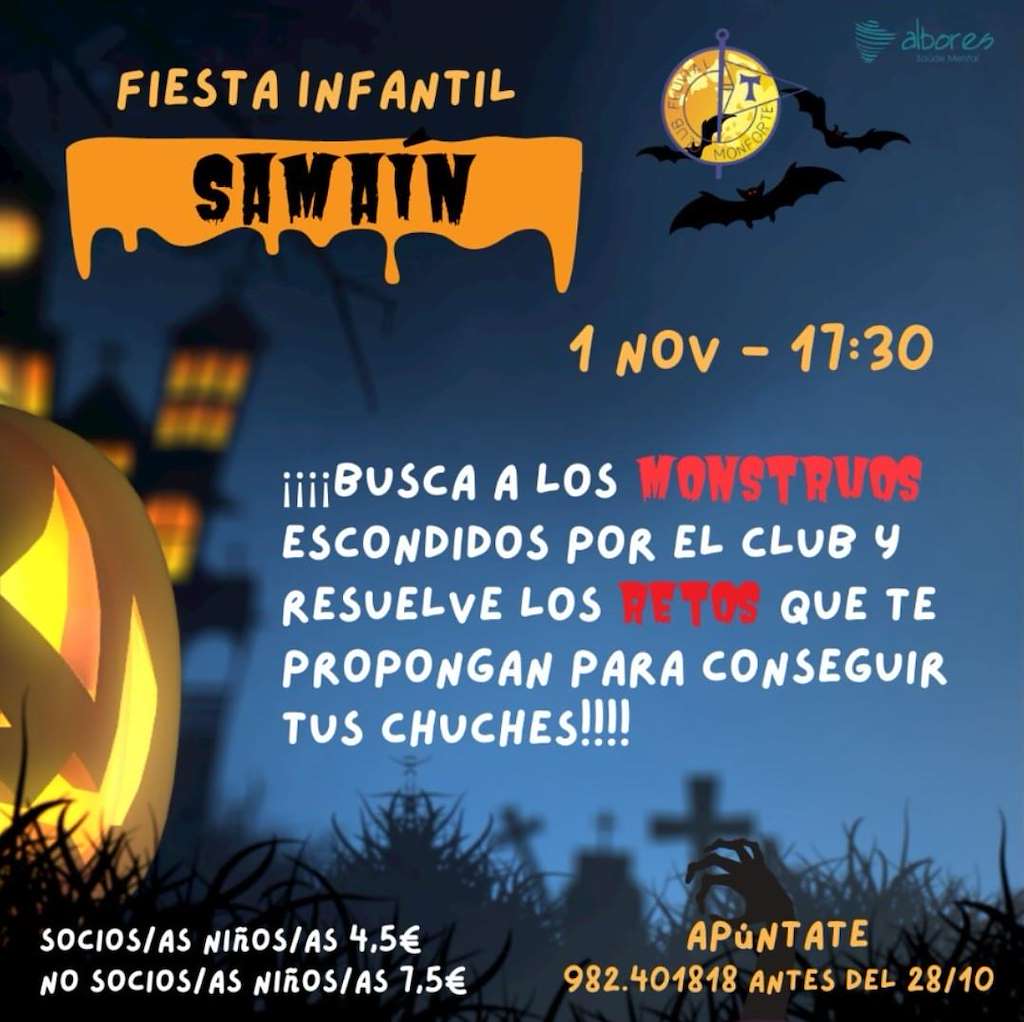 Fiesta Infantil de Samaín del Club Fluvial  en Monforte de Lemos