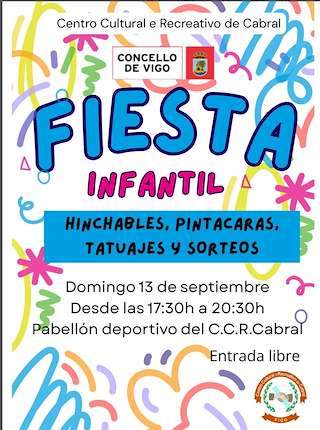 Fechas, información, programa, cartel, imágenes, mapa y ubicación de Fiesta Infantil del CCR Cabral  (2026)  en  Vigo