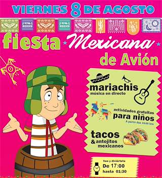Fechas, información, programa, cartel, imágenes, mapa y ubicación de XIX Fiesta Mexicana  en  Avión