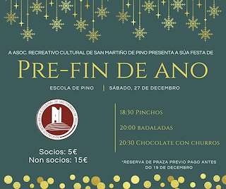 Fechas, información, programa, cartel, imágenes, mapa y ubicación de Fiesta Pre Fin de Año (2025)  en  O Pino