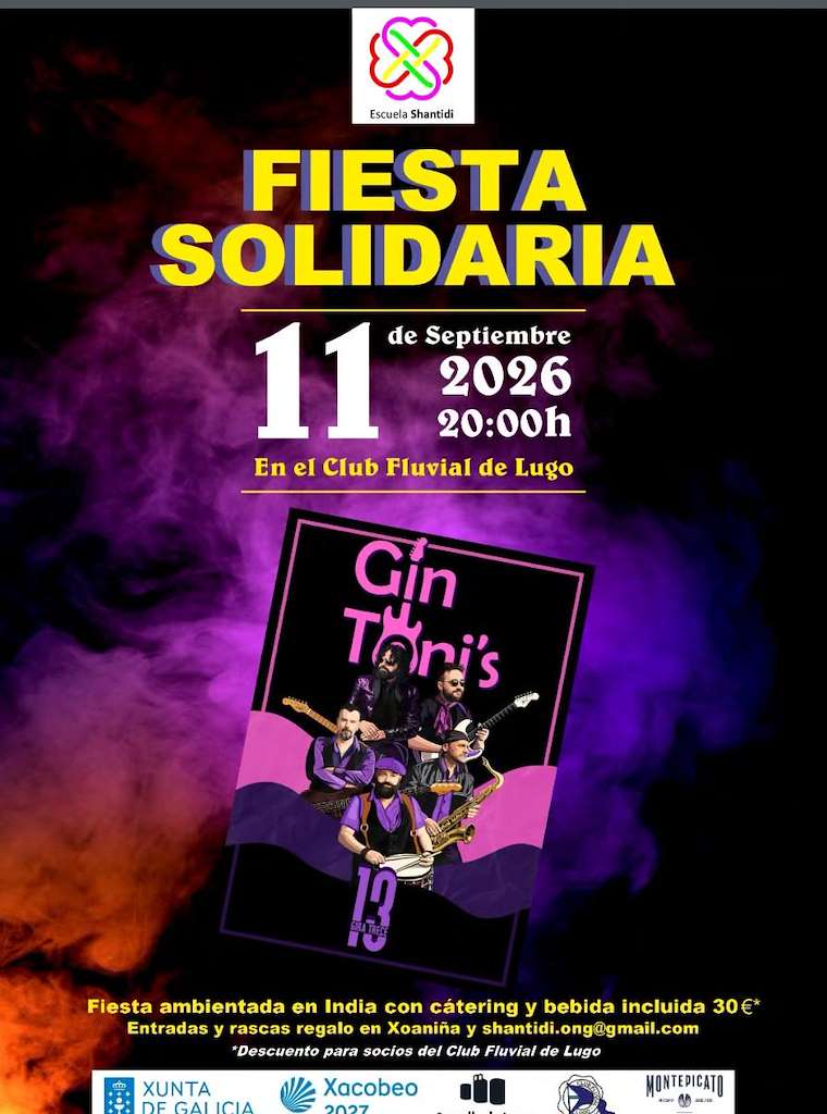 Fiesta Solidaria Escuela Shantidi (2026) en Lugo