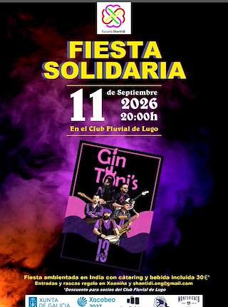 Fechas, información, programa, cartel, imágenes, mapa y ubicación de Fiesta Solidaria Escuela Shantidi (2026)  en  Lugo