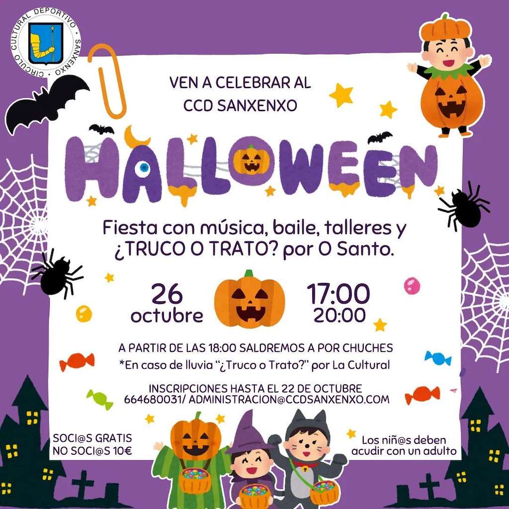 Fiesta Terrorífica de Halloween en Sanxenxo